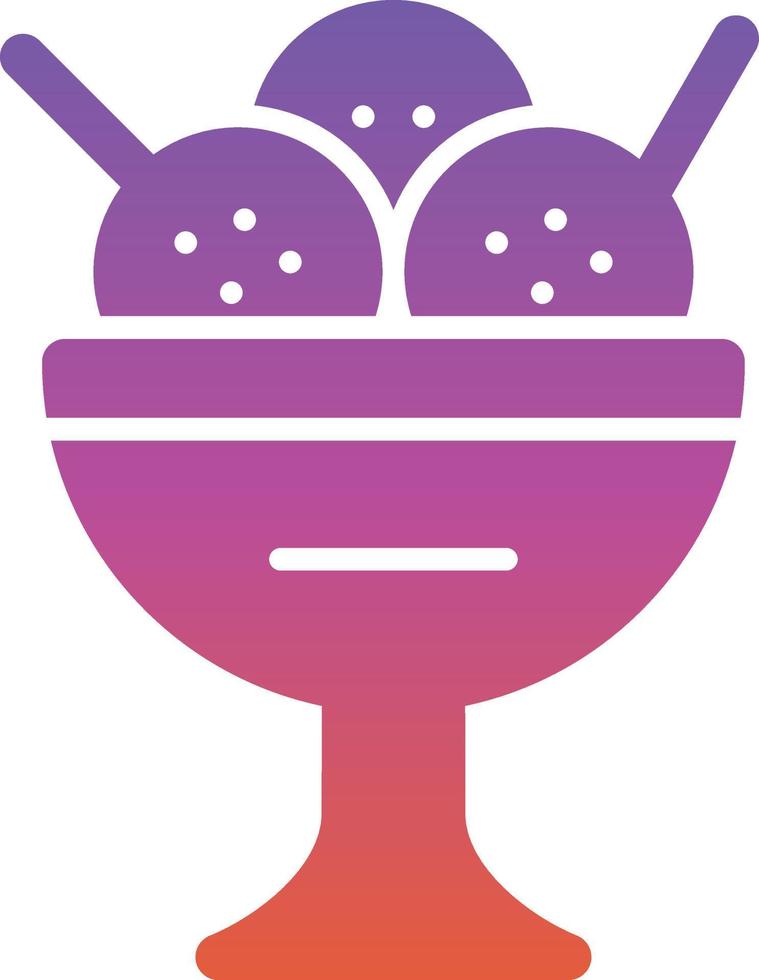 Icecream Bowl Vector Icon Design