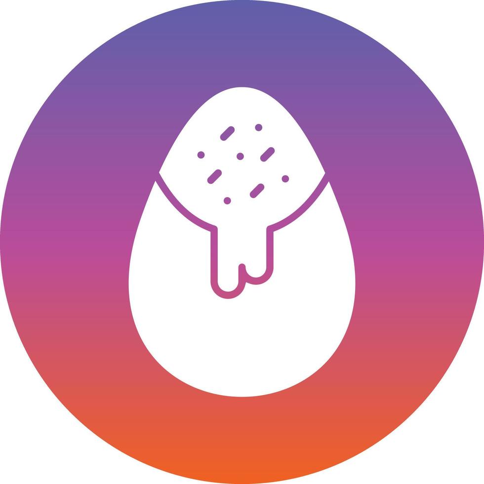Chocolate Egg Vector Icon Design