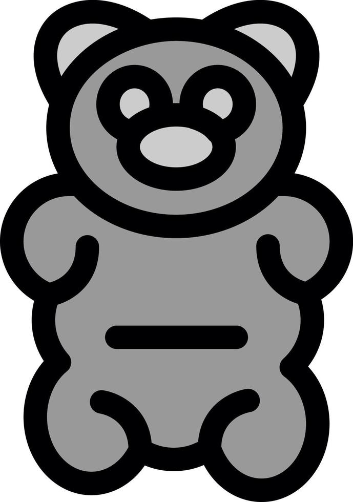 diseño de icono de vector de oso gomoso