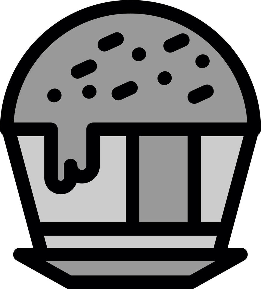 diseño de icono de vector de cupcake de chocolate