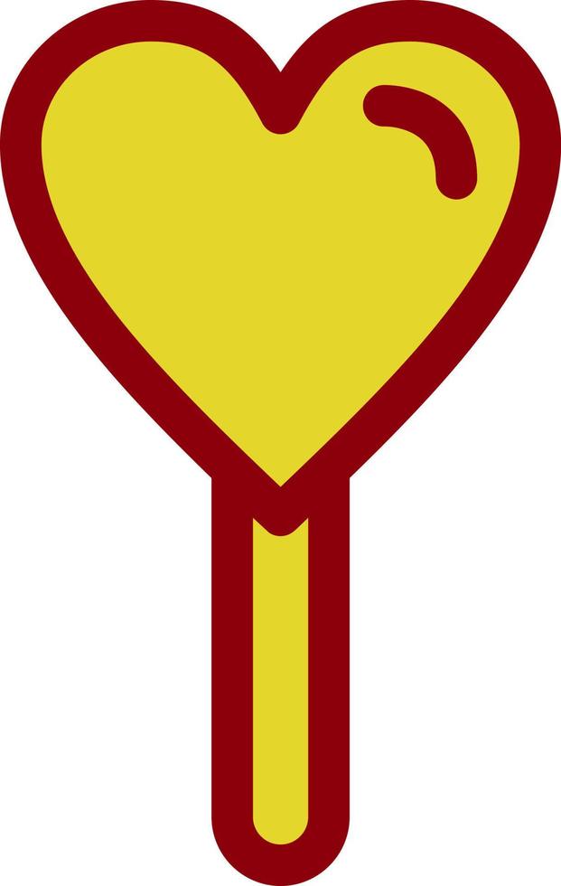 diseño de icono de vector de piruleta de corazón