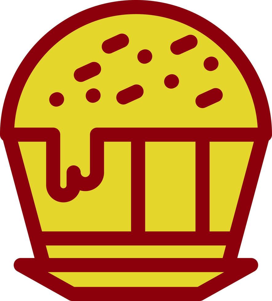 diseño de icono de vector de cupcake de chocolate