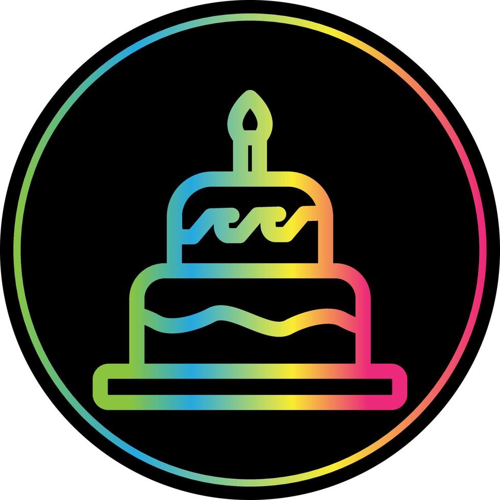 Two Layered Cake Vector Icon Design