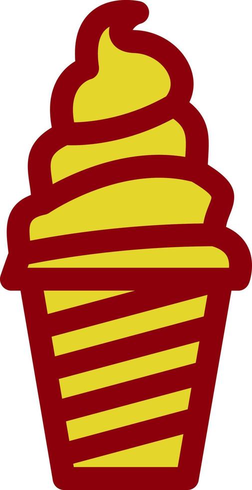 Ice Cream Cup Vector Icon Design