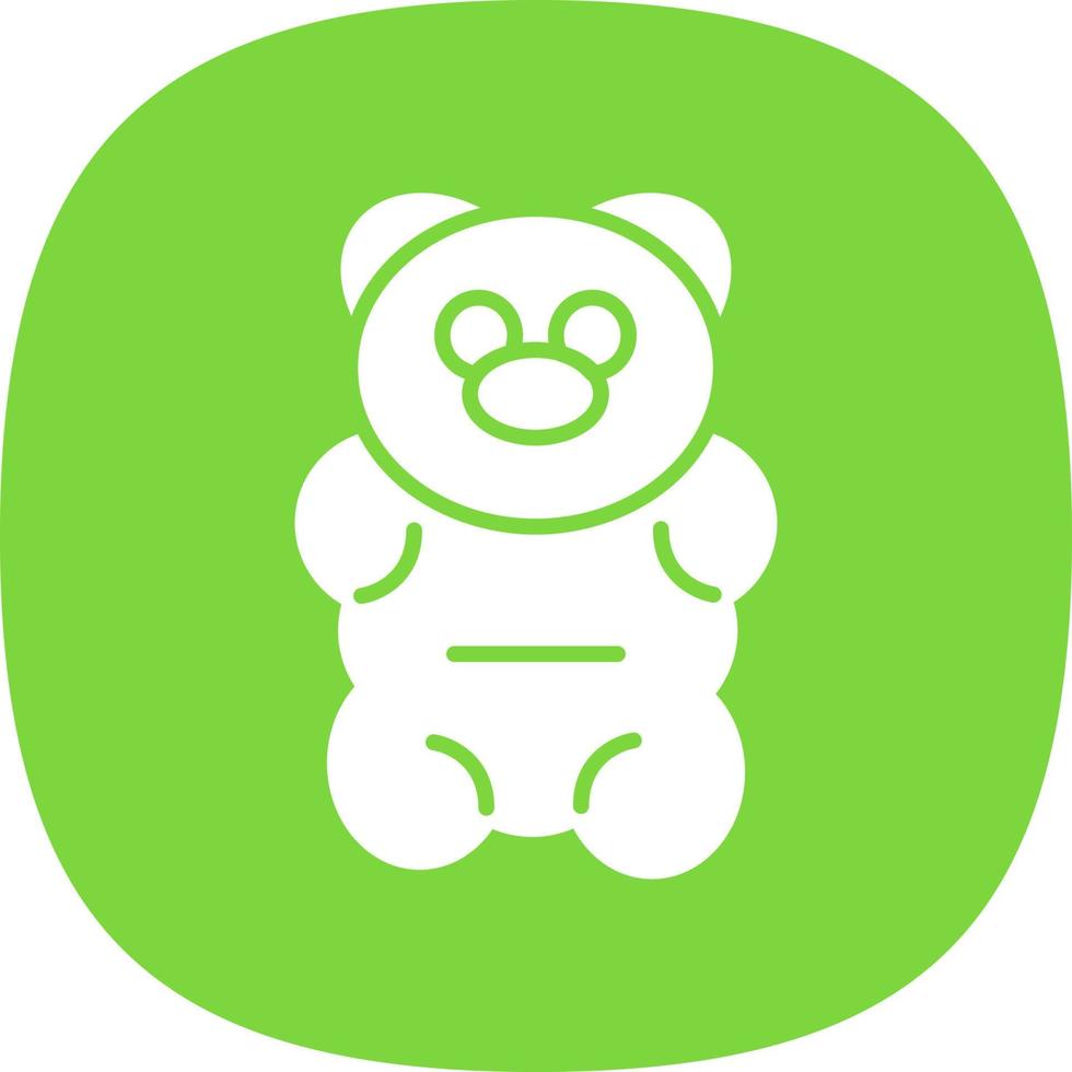 diseño de icono de vector de oso gomoso