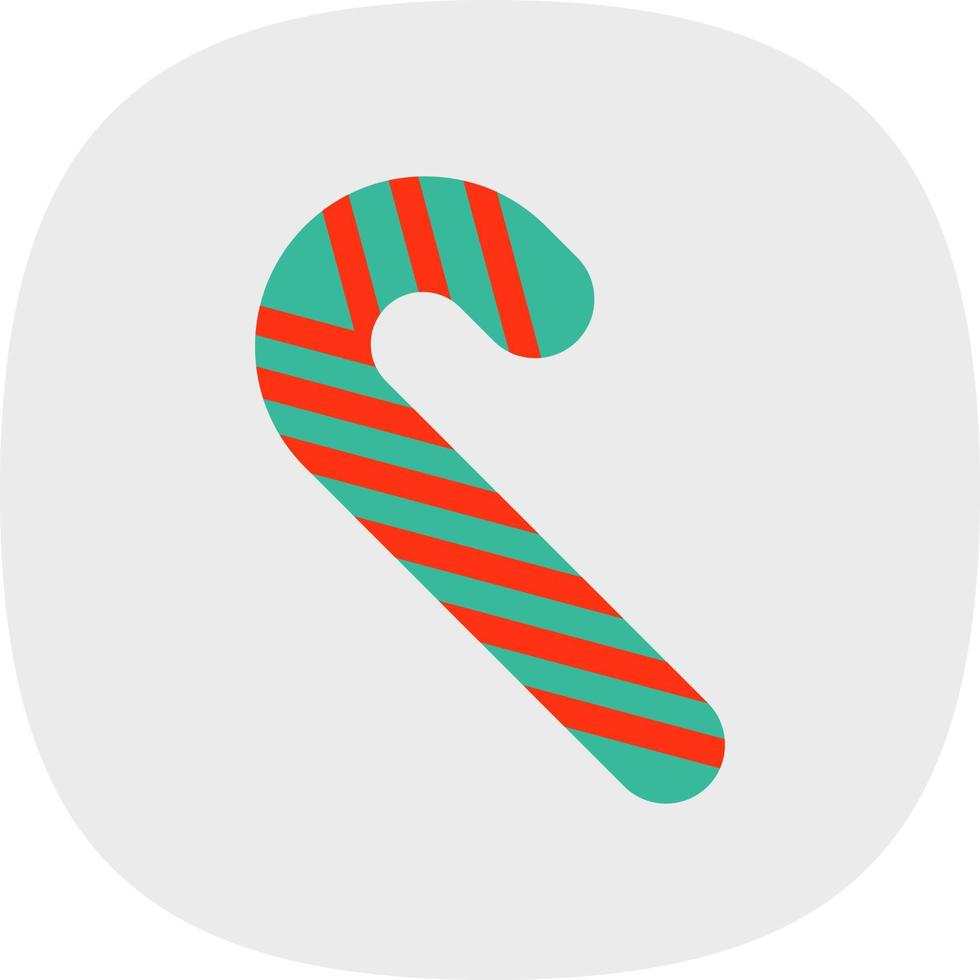 Candy Cane Vector Icon Design