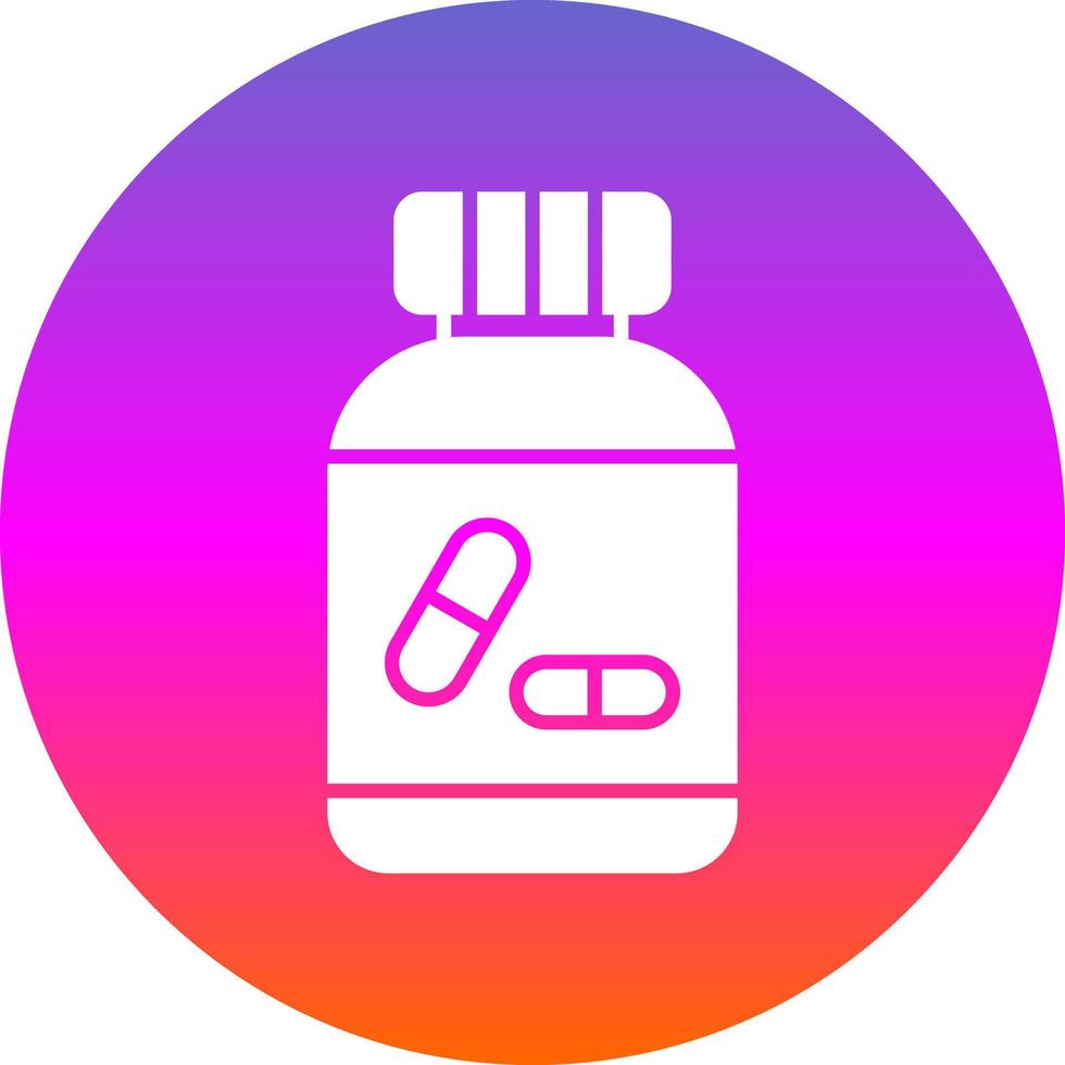 Pills Bottle Vector Icon Design