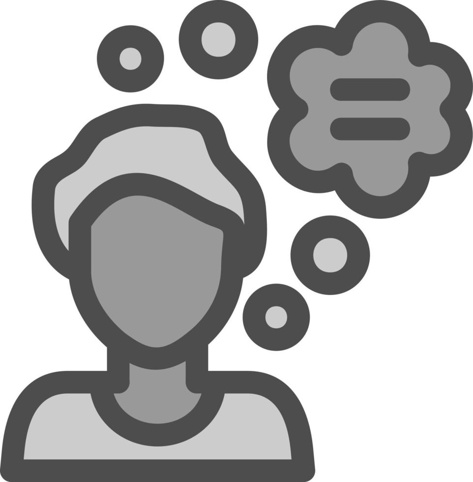 Thinking Vector Icon Design