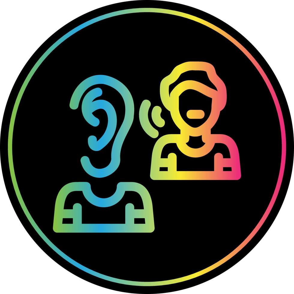 Listening Vector Icon Design