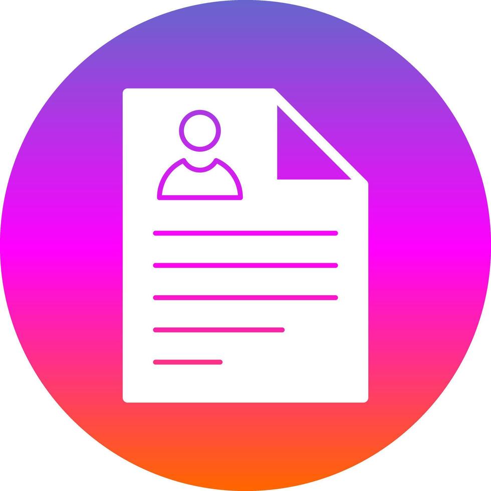 diseño de icono de vector de curriculum vitae