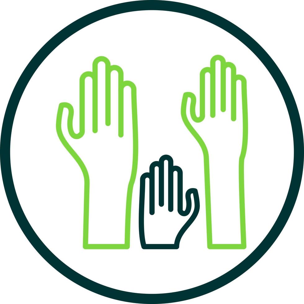 Hands Up Vector Icon Design
