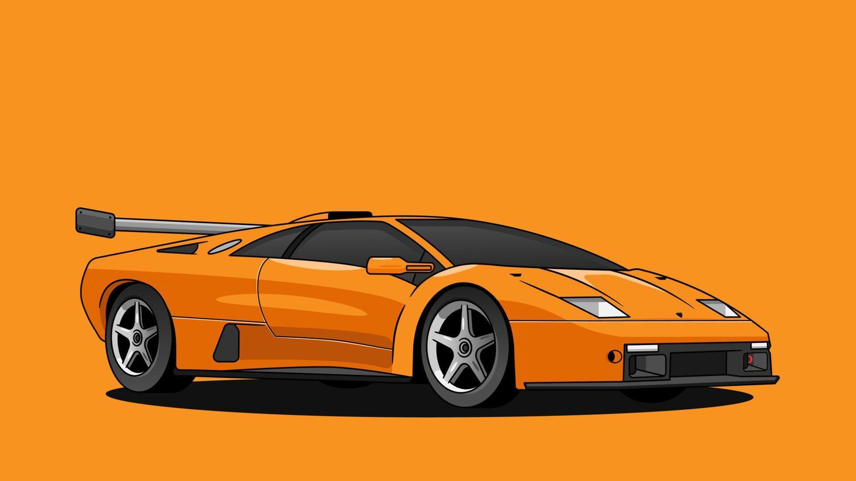Orange Sport Car Vector 15822083 Vector Art at Vecteezy