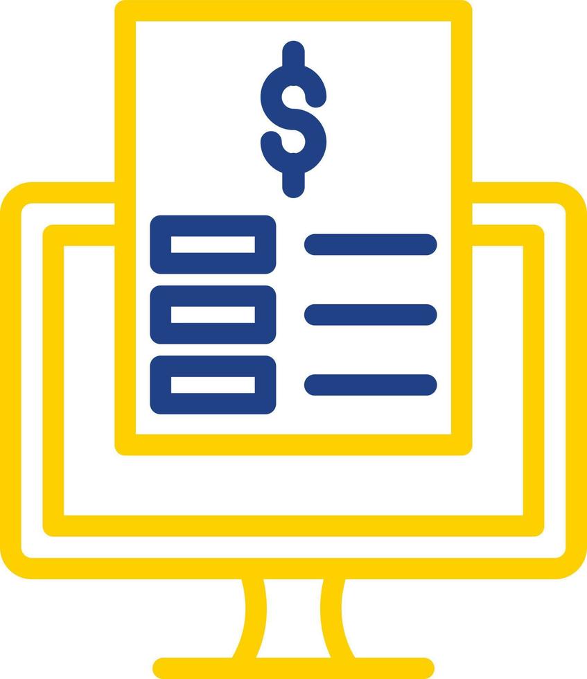 Online Invoice Vector Icon Design