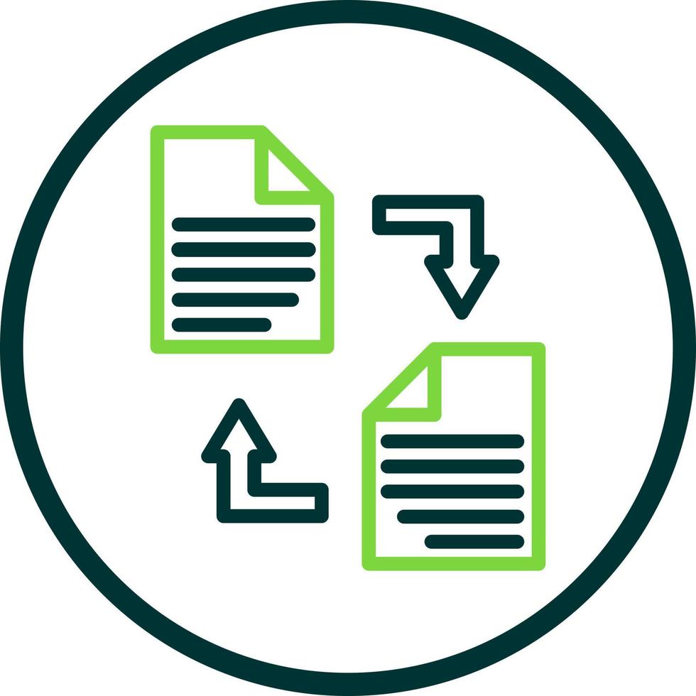 Documents Exchange Vector Icon Design