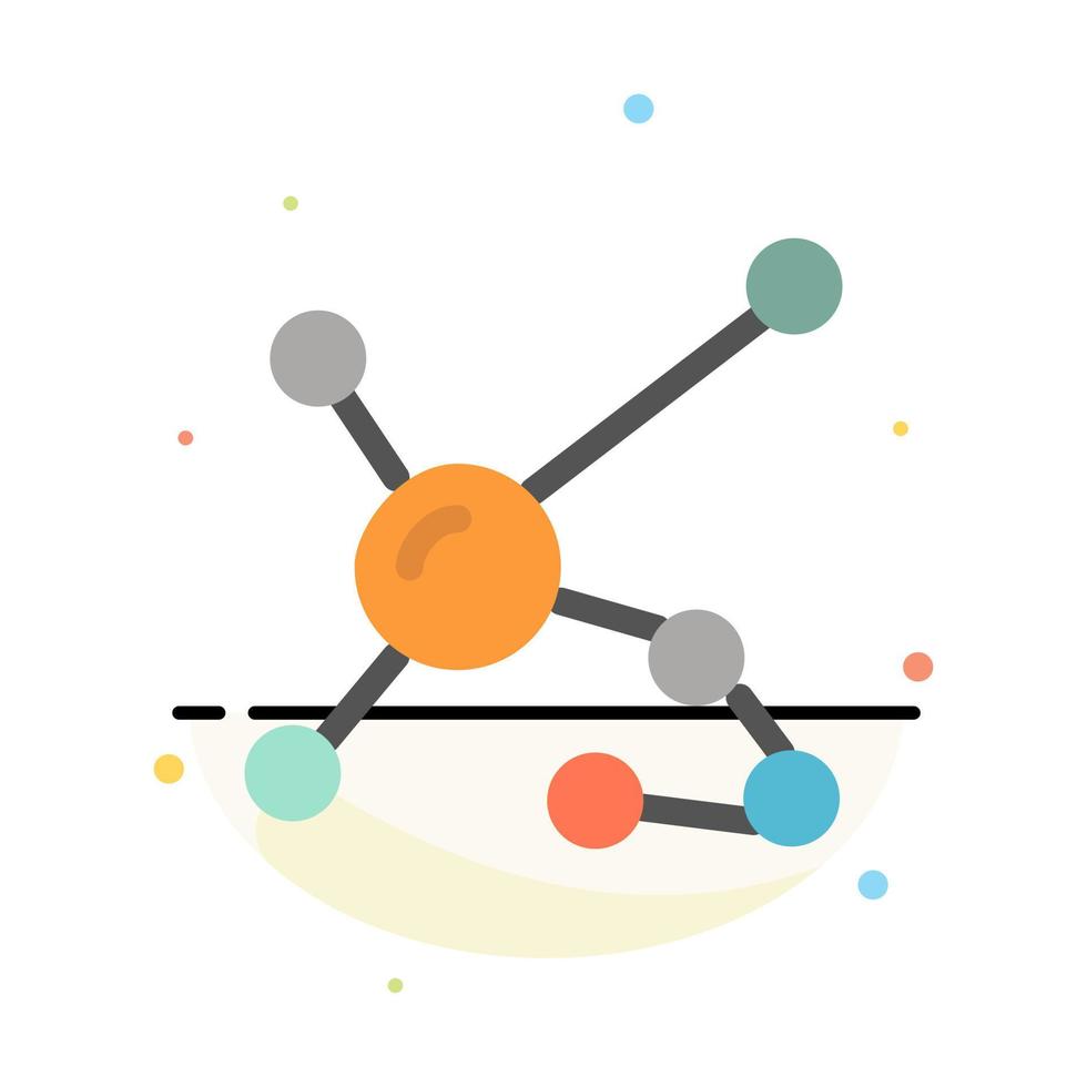 Atom Biochemistry Biology Dna Genetic Abstract Flat Color Icon Template vector