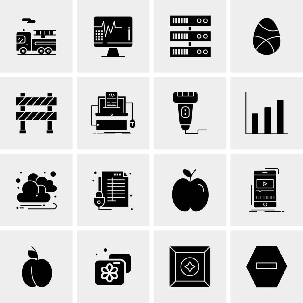 16 Universal Business Icons Vector Creative Icon Illustration to use in web and Mobile Related project