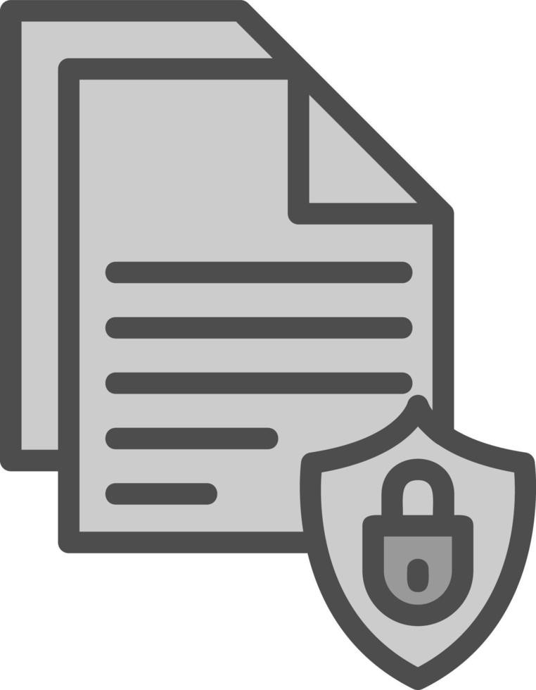 diseño de icono de vector de seguridad de documento