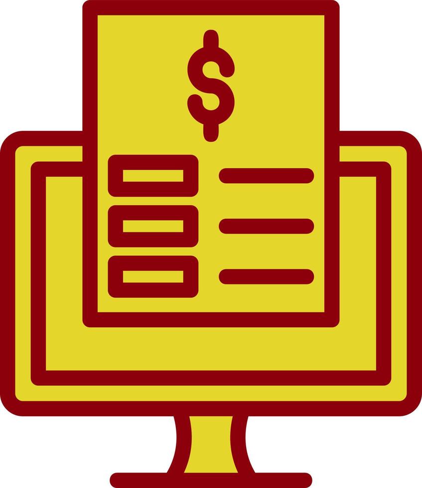 Online Invoice Vector Icon Design