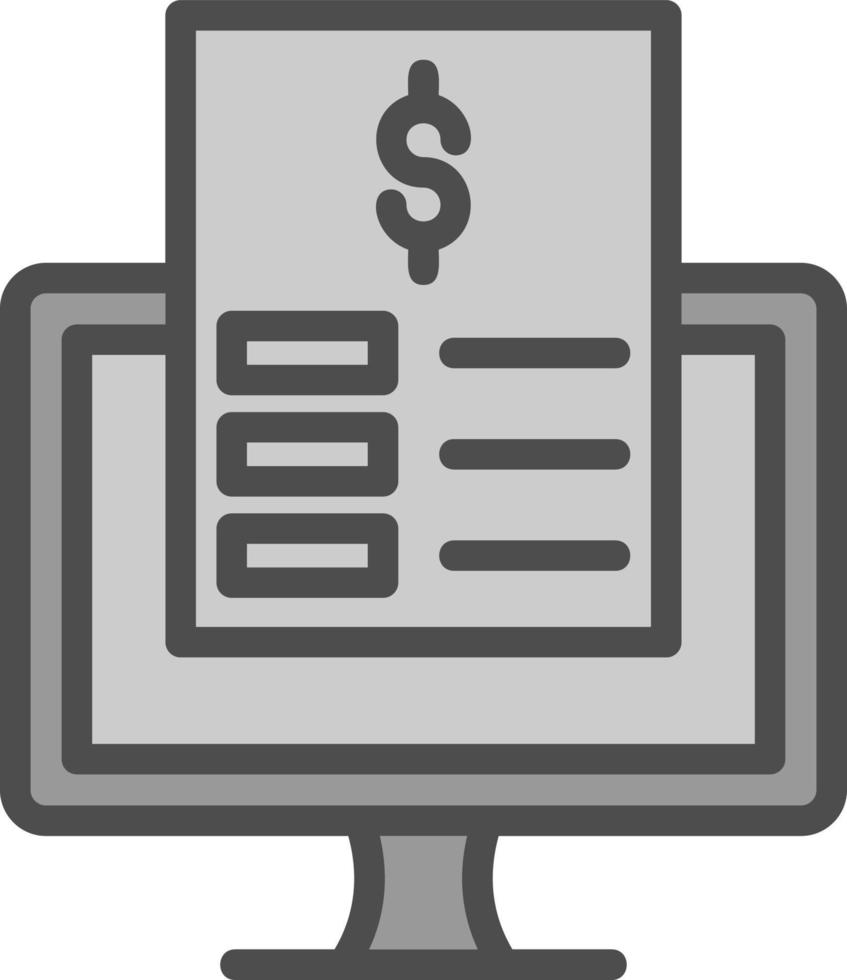 Online Invoice Vector Icon Design