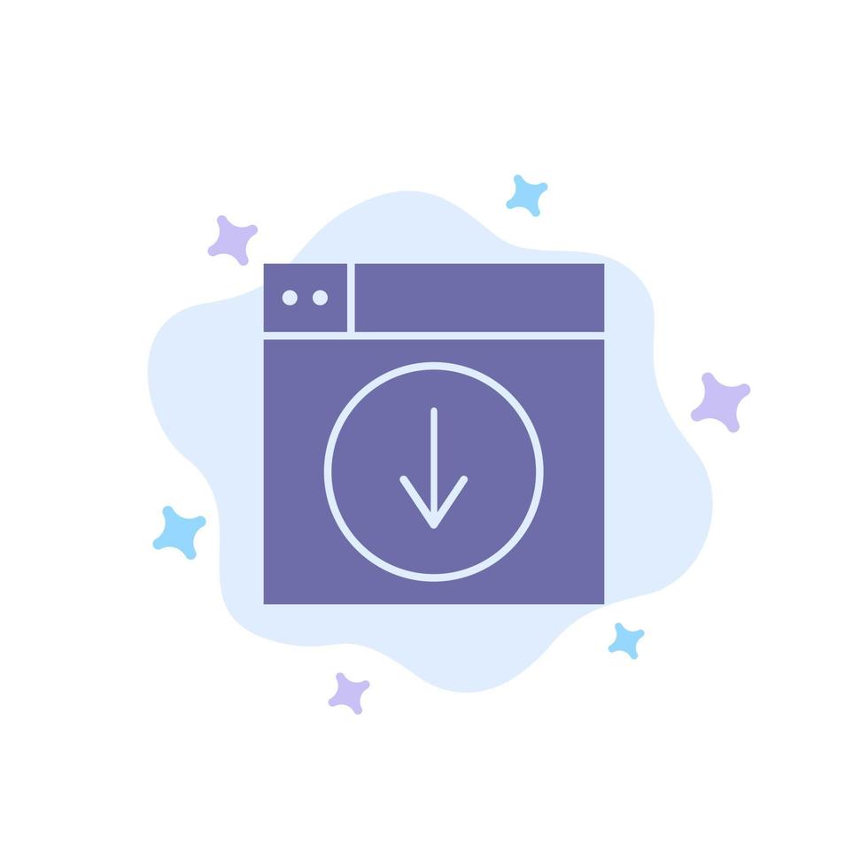 descarga de diseño web icono azul de la aplicación en el fondo abstracto de la nube vector