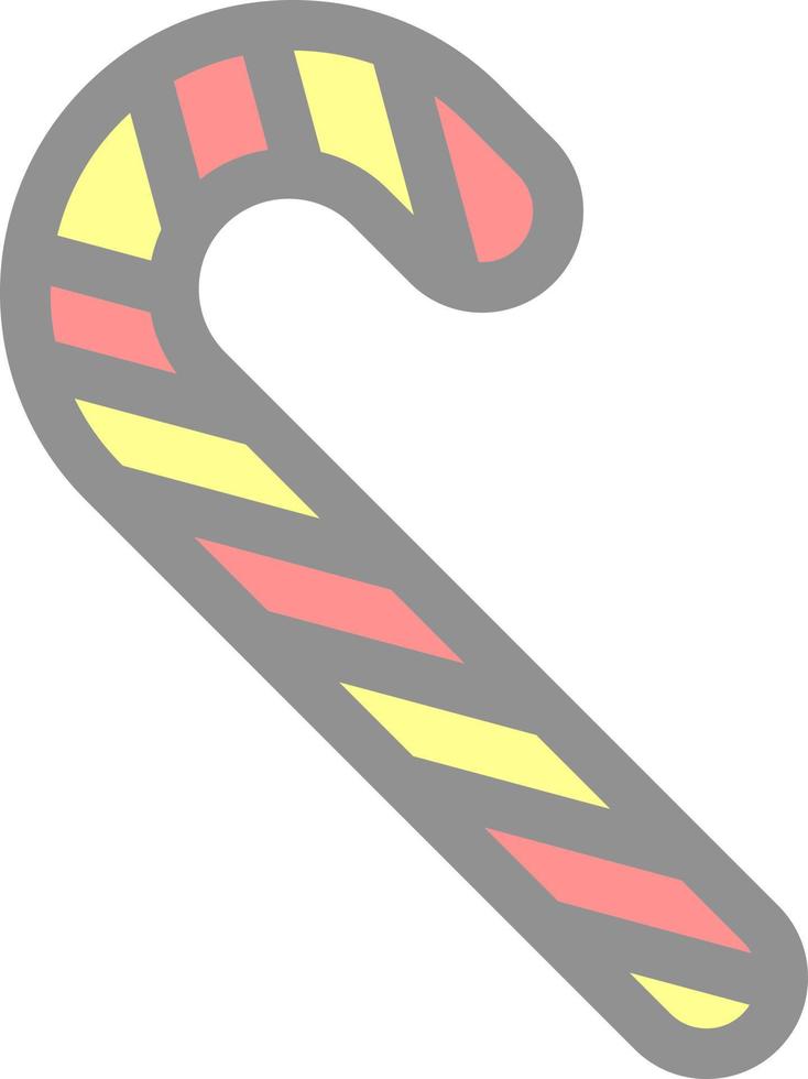 Candy Cane Vector Icon Design