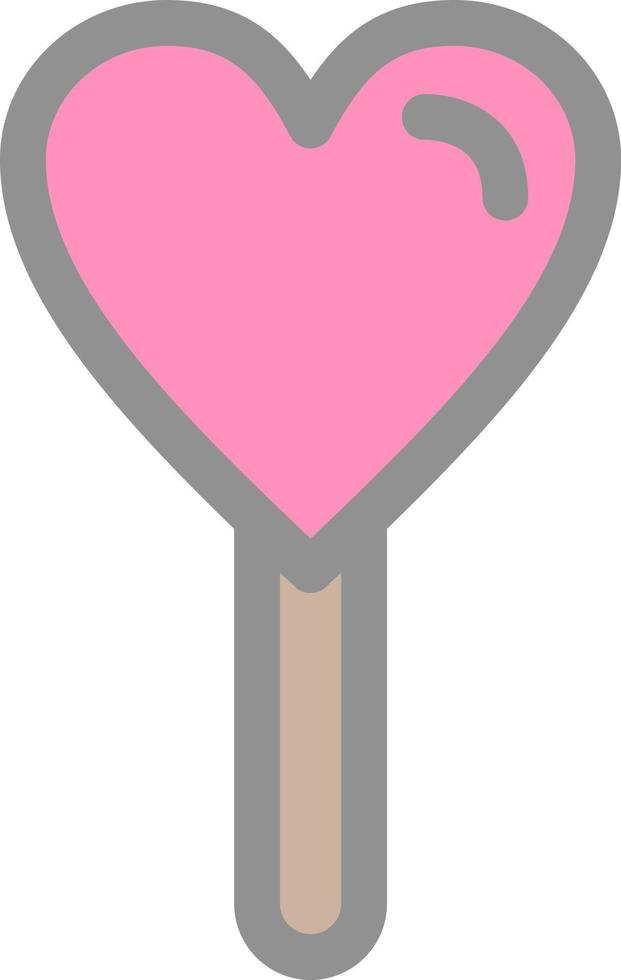 Heart Lollipop Vector Icon Design