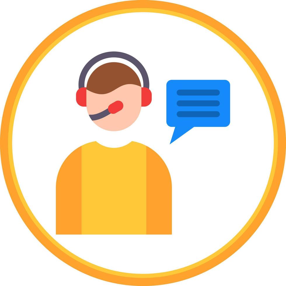 Customer Service Agent Vector Icon Design