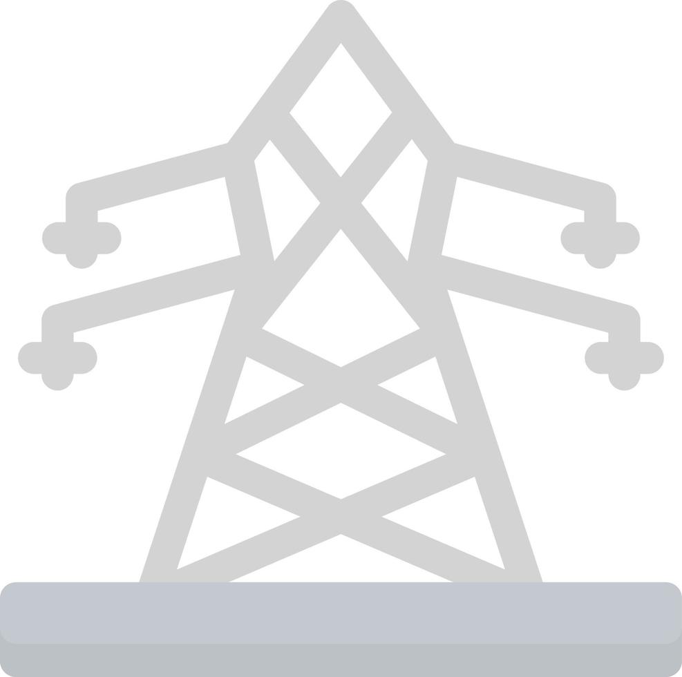 Electric Tower Flat Icon vector