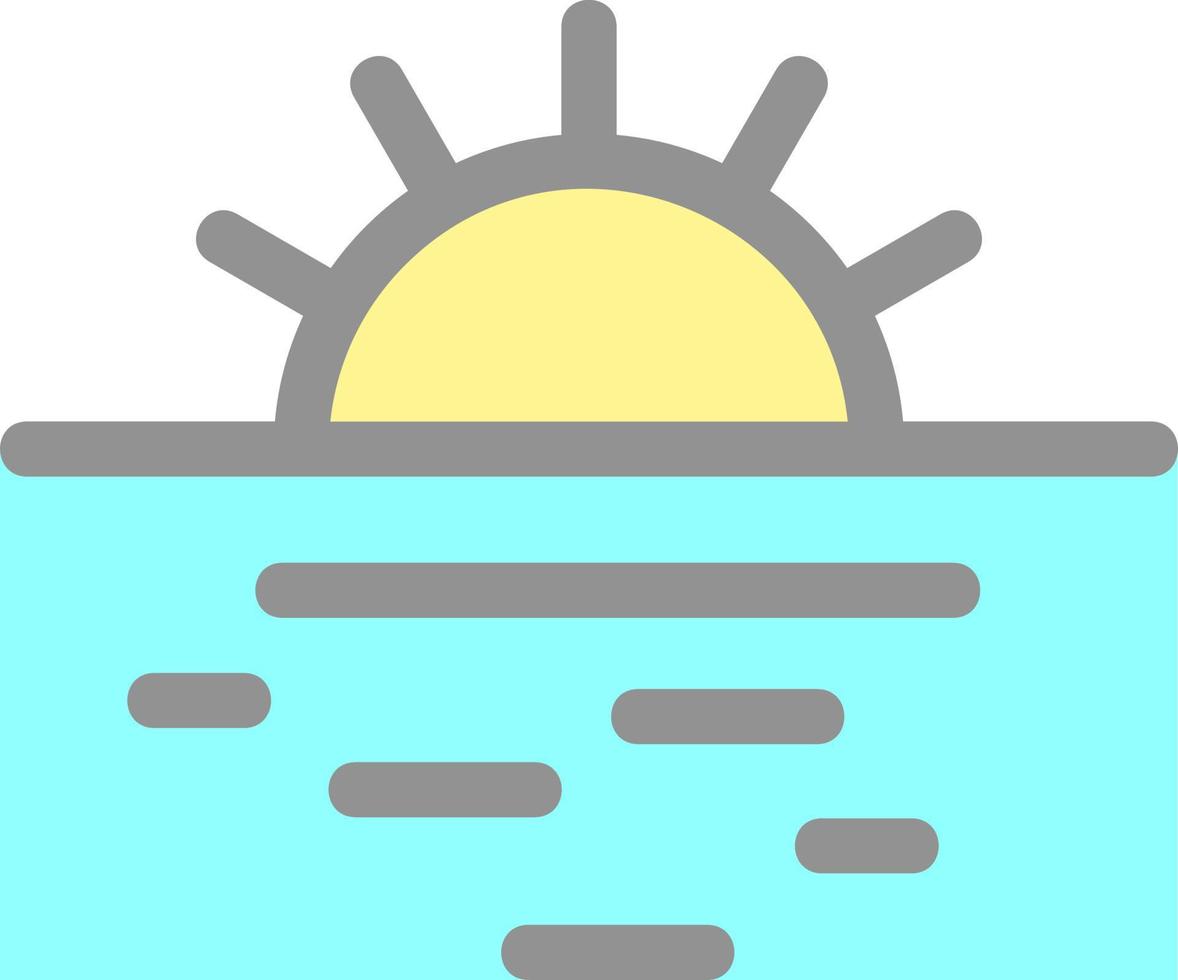 Sunrise Landscape Glyph Icon vector