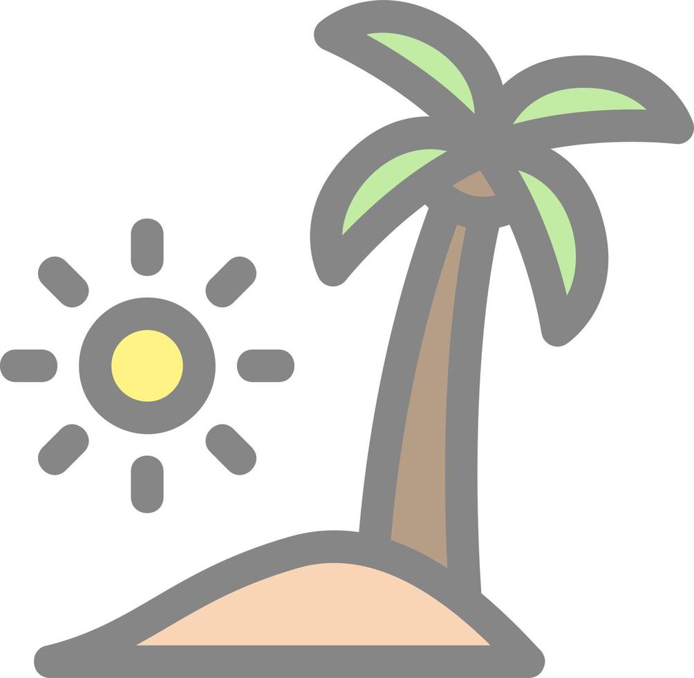 Beach Landscape Glyph Icon vector