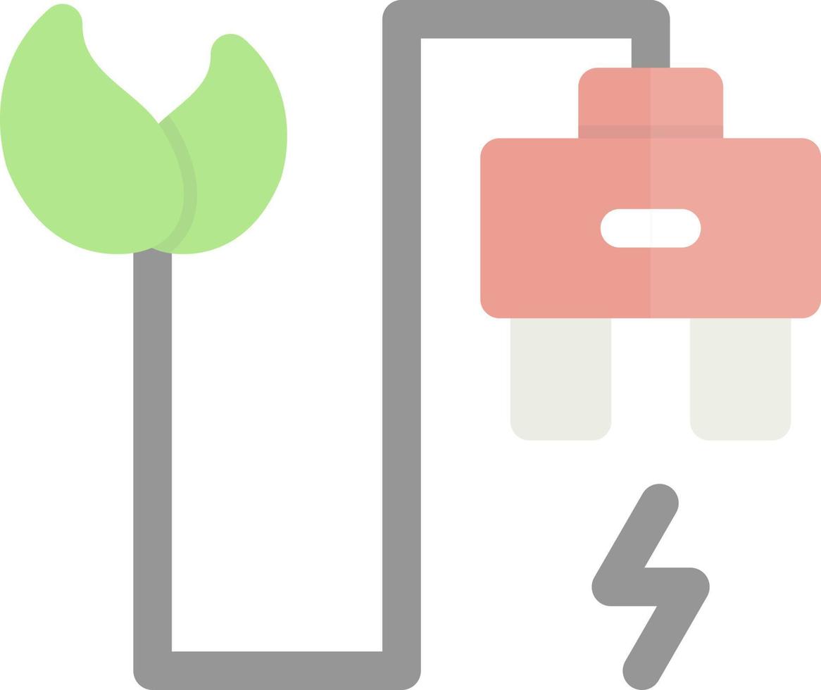 Eco Power Socket Flat Icon vector