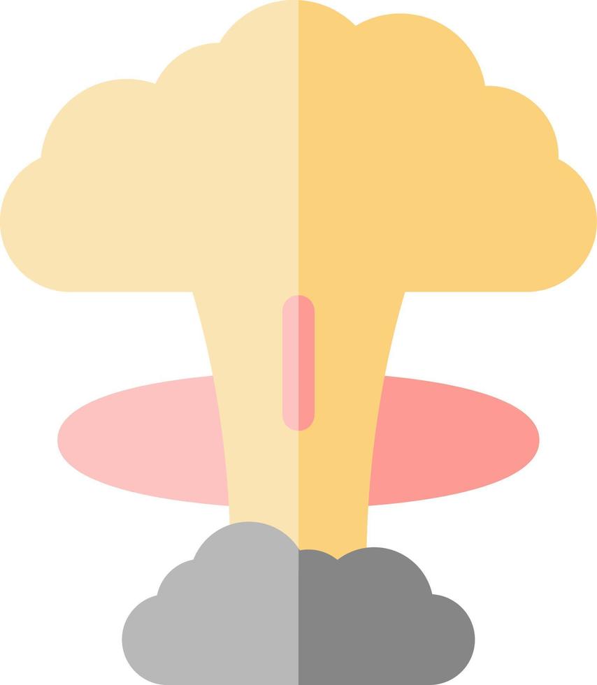 Nuclear Explosion Glyph Icon vector
