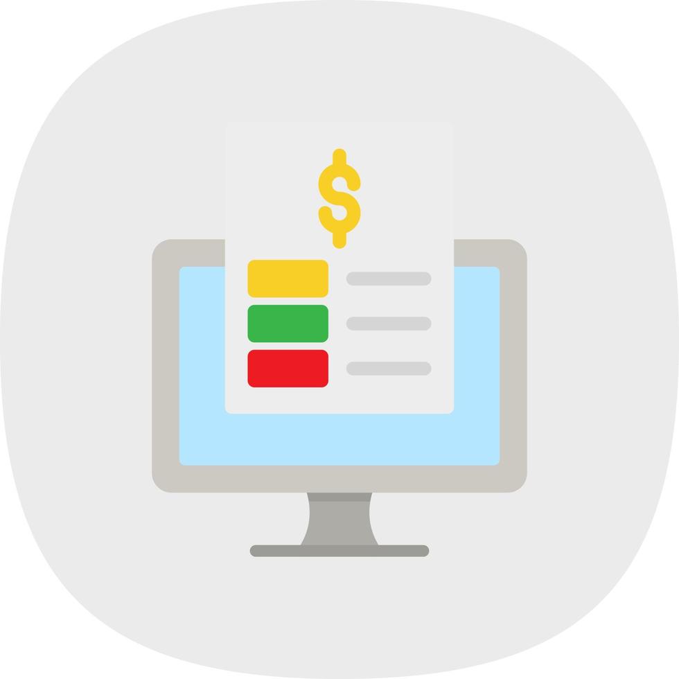 Online Invoice Vector Icon Design