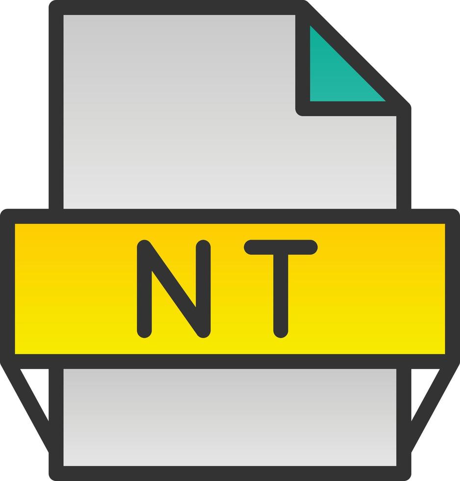 Nt File Format Icon vector