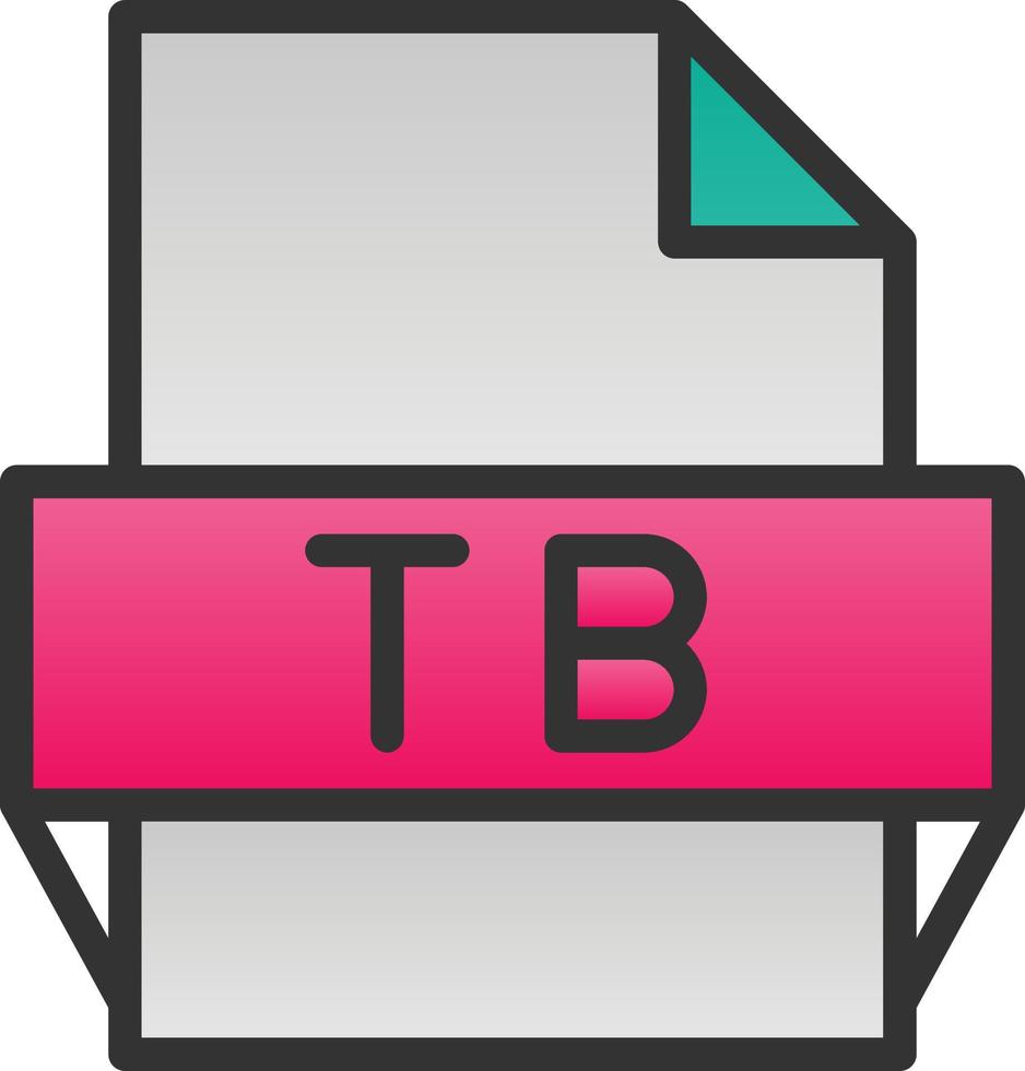 Tb File Format Icon vector