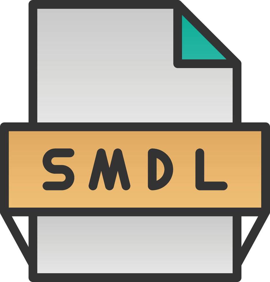 Smdl File Format Icon vector