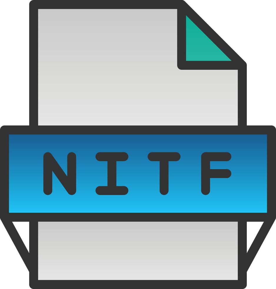 Nitf File Format Icon vector