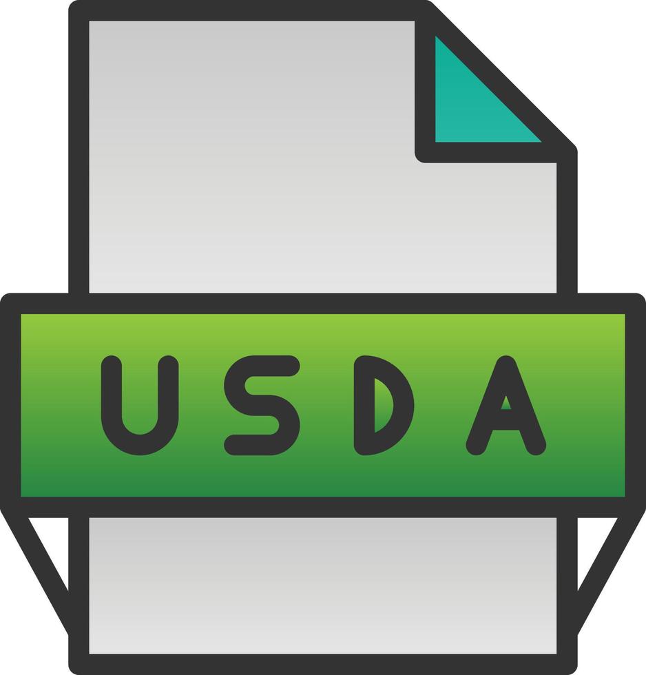 Usda File Format Icon vector