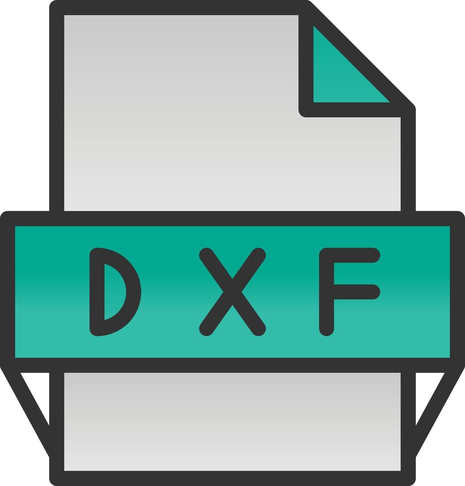 Dxf File Format Icon vector