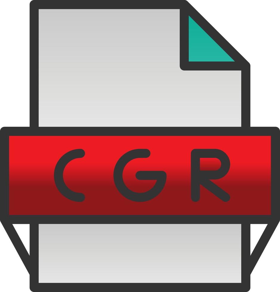 icono de formato de archivo cgr vector