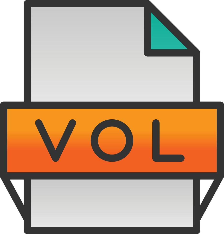 Vol File Format Icon vector