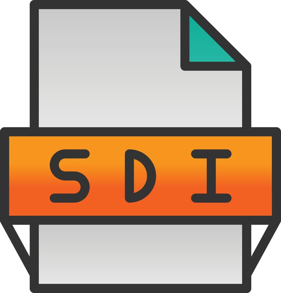 Sdi File Format Icon vector