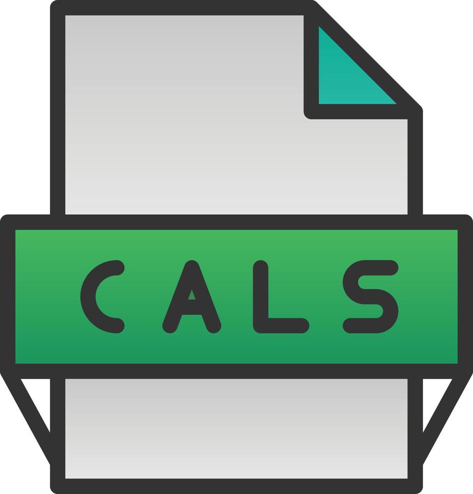 Cals File Format Icon vector