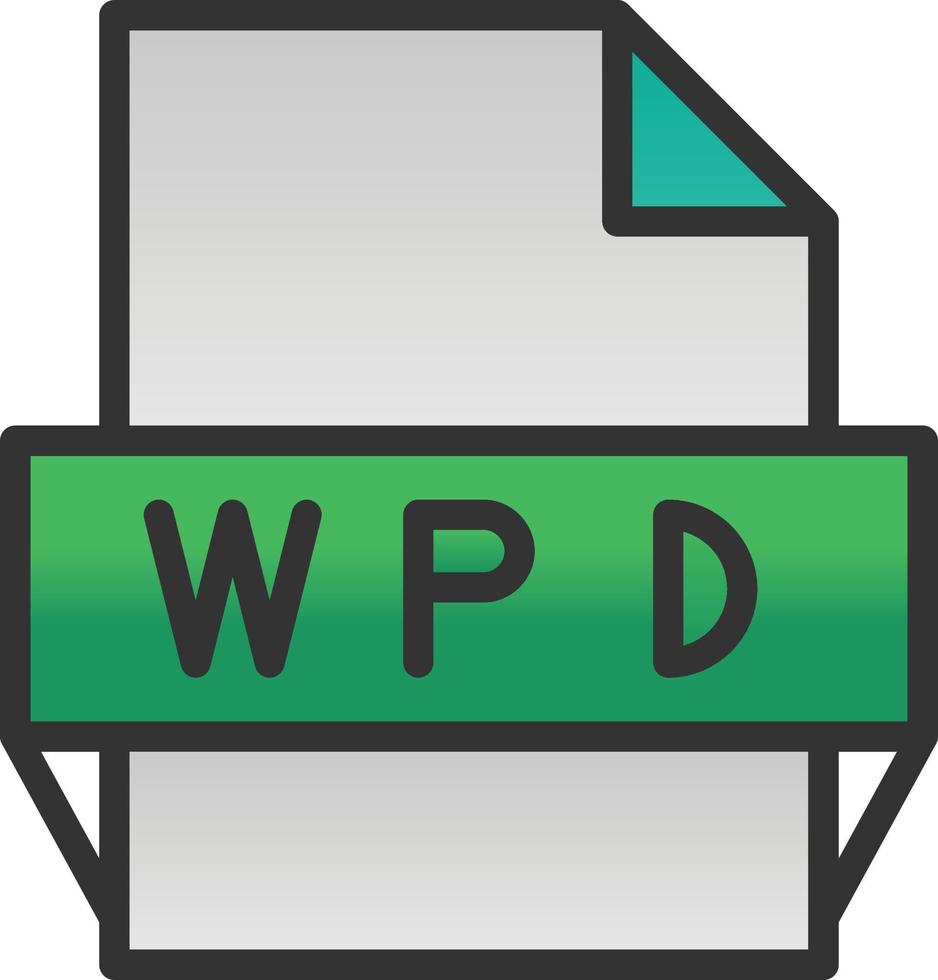 Wpd File Format Icon vector