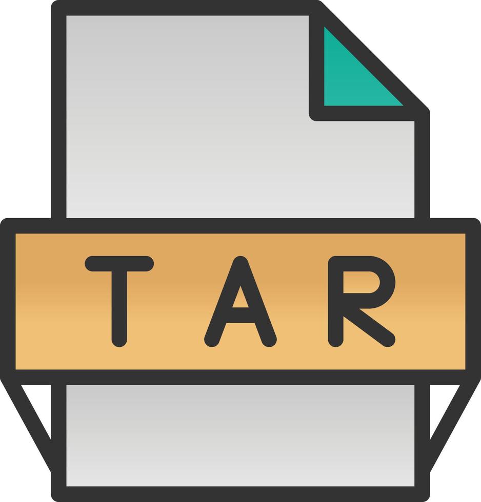 Tar File Format Icon vector