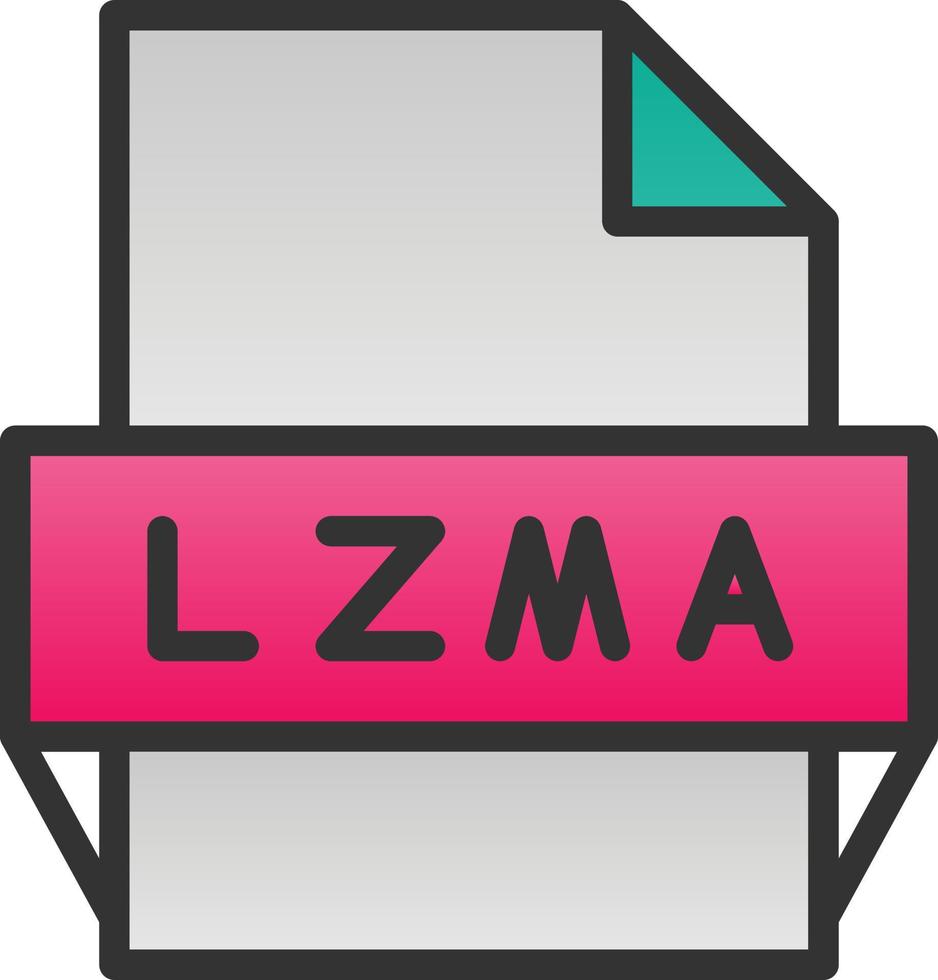 Lzma File Format Icon vector