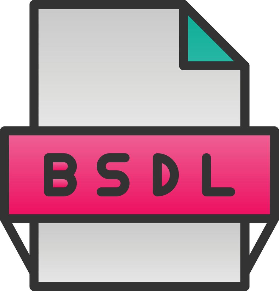 Bsdl File Format Icon vector