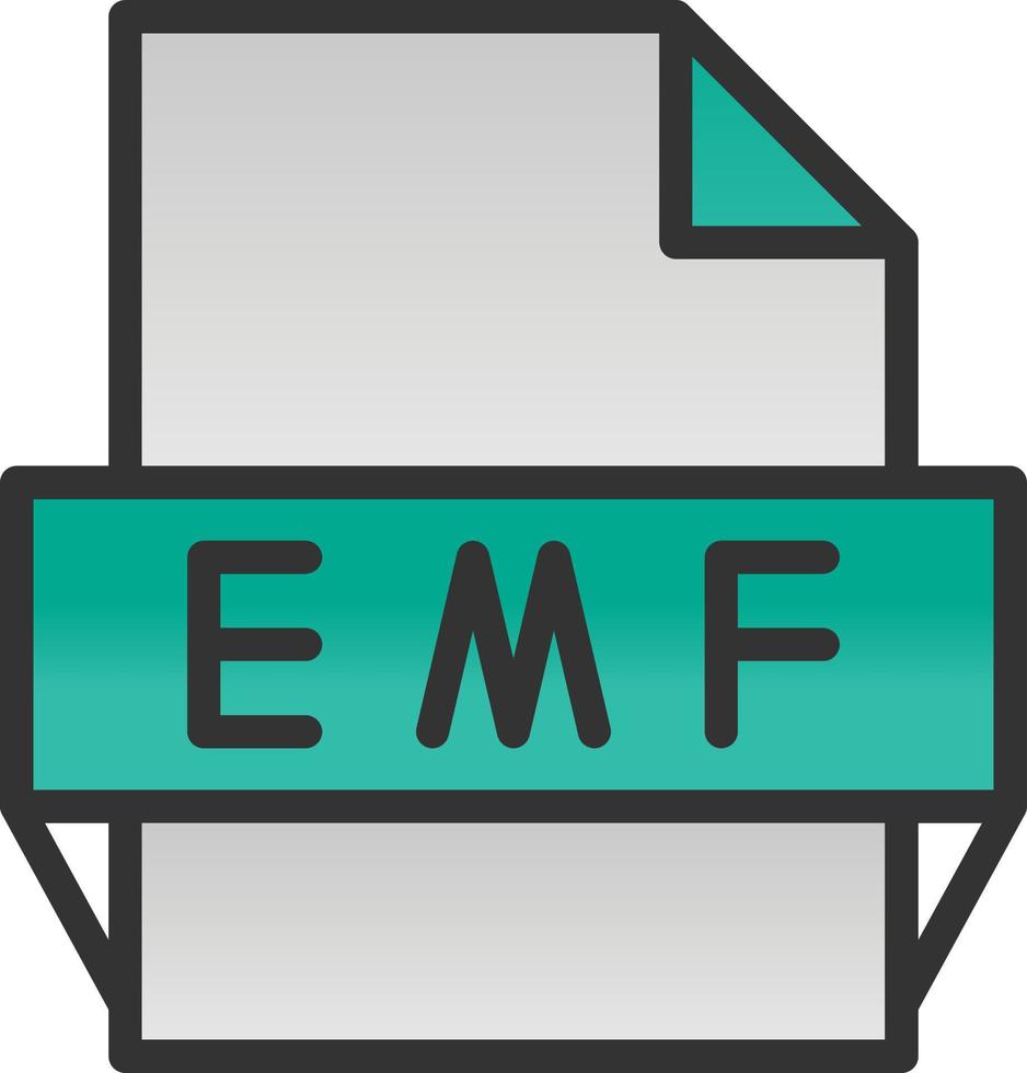 Emf File Format Icon vector