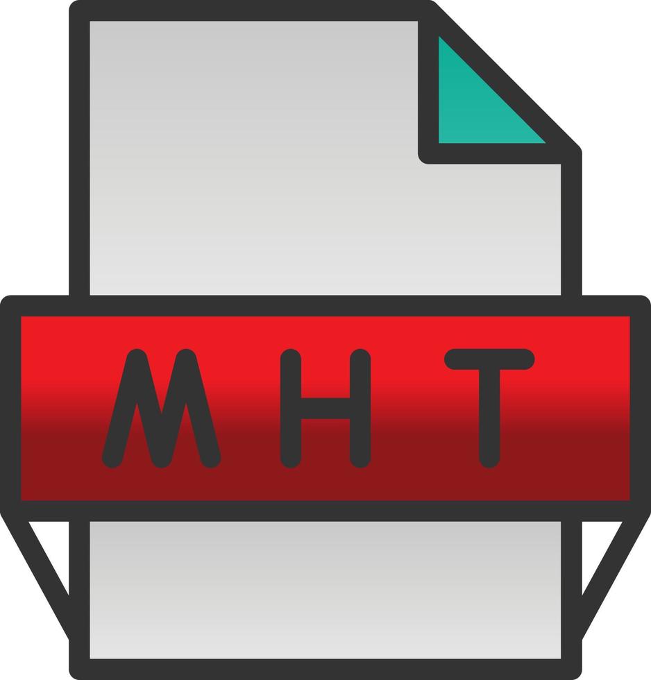 Mht File Format Icon vector