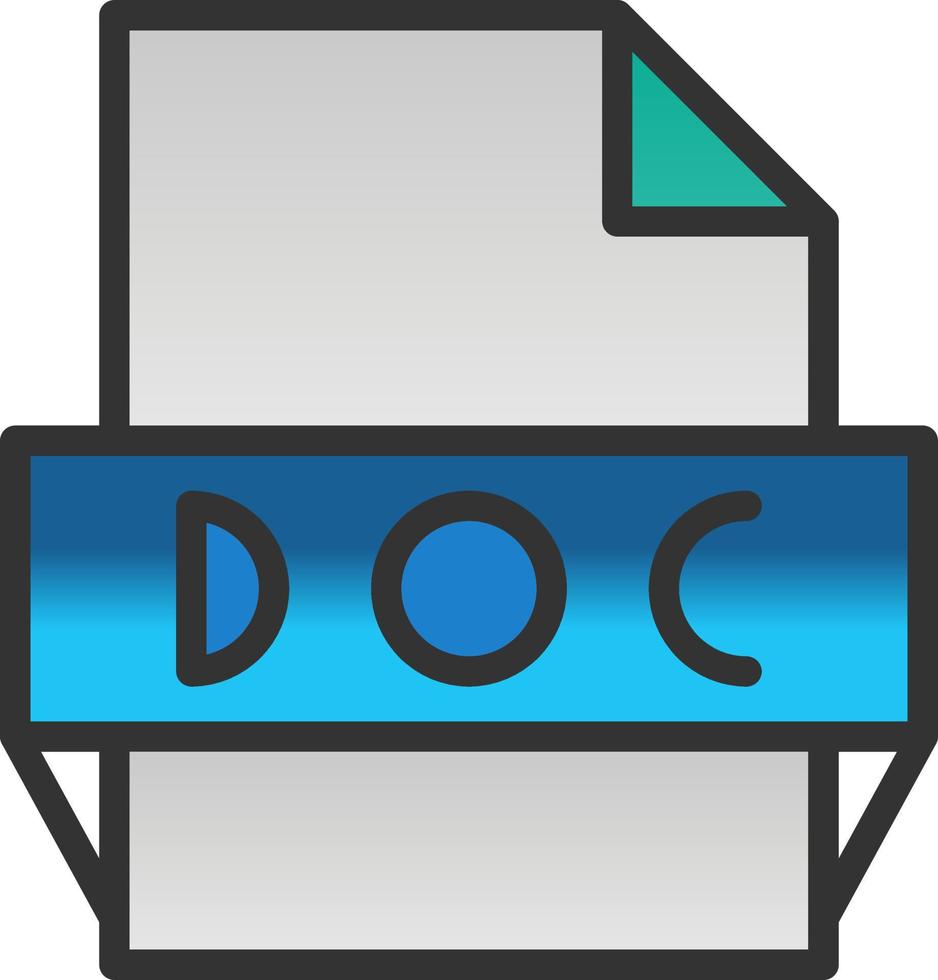 Doc File Format Icon vector